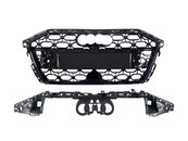 Решітка радіатора Full Black (в стилі RS3) під радар на AUDI A3 8Y 2020-2023 року