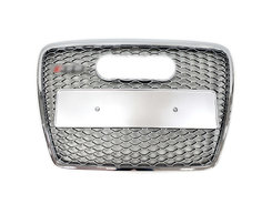 Решітка радіатора Silver Chrome ( в стилі RS6 ) без PDC на AUDI A6 C6 2004-2011 року