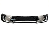 Дифузор (заднього бампера) Silver Black/Chrome Pipe (в стилі RS3) Hatchback на AUDI A3 8V 2016-2020 року