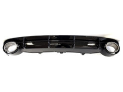 Дифузор (заднього бампера) Full Black/Chrome Pipe (в стилі RS6) на AUDI A6 C7 2011-2014 року