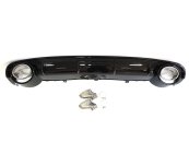 Дифузор (заднього бампера) Full Black/Chrome Pipe (в стилі RS6) на AUDI A6 C7 2014-2018 року