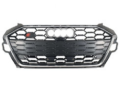 Решітка радіатора Chrome Black (Mate) (в стилі S4) на AUDI A4 B9 2019-2023 року