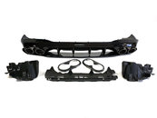 Дифузор (заднього бампера) Full Black (стиль CLA45 AMG) на Mercedes-Benz CLA-Class C118 2019-2022 року