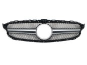 Решітка радіатора Silver (з місцем під камеру) AMG на Mercedes-Benz C-Class W205 2014-2018 року