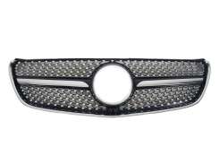 Грати радіатора Black (з місцем під камеру) Diamond на Mercedes-Benz V-Class W447 2014-2019 року