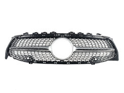 Грати радіатора Silver (з місцем під камеру) Diamond на Mercedes-Benz CLA-Class C118 2019-2022 року