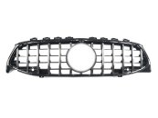 Решетка радиатора Chrome Black (с местом под камеру) GT на Mercedes-Benz CLA-Class C118 2019-2022 года