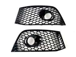 Решітка в бампер Full Black (RS бампер під дистроник) на AUDI A3 8P 2008-2012 року