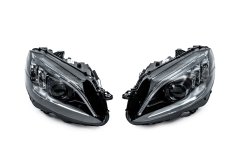 Передние фары с модулями Full LED Mercedes C-class W205 2014-2021, для HALOGEN, GBT (2 шт)