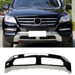 Накладки на бампер передний Normal (Хром) на Mercedes-Benz ML-Class W166 2011-2015 года.