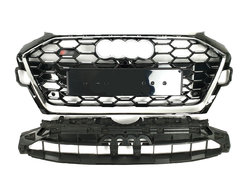 Решітка радіатора Chrome Black (в стилі S4) на AUDI A4 B9 2019-2023 року