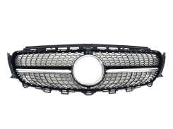 Грати радіатора Black (з місцем під камеру) Diamond на Mercedes-Benz E-Class W213 2016-2020 року
