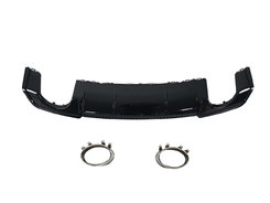 Дифузор (заднього бампера) Black/Chrome Pipe (в стилі RS3) Sedan на AUDI A3 8V 2012-2016 року