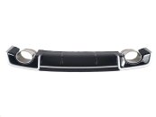 Дифузор (заднього бампера) Black Silver/Chrome Pipe (в стилі RS3) Sedan на AUDI A3 8V 2012-2016 року