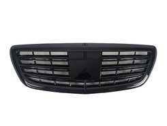 Решітка радіатора Full Black під камеру AMG S63 на Mercedes-Benz S-Class W222 2013-2017 року