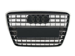 Решітка радіатора Silver Chrome (в стилі W12) на Audi A8 D4 2010-2014 року