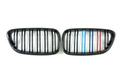 Решетка радиатора ноздри BMW 2 Series F22/F23 2013–2019рік Черный Глянец Триколор