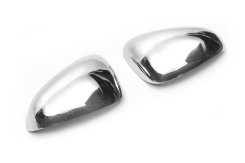 Накладки на дзеркала Seat Leon 2005-2012, нержавіюча сталь, Carmos (2 шт)
