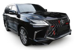 Окантовка решетки радиатора BlackEdition (для TRD 2016+) Lexus LX570/450d 2016+, GBT