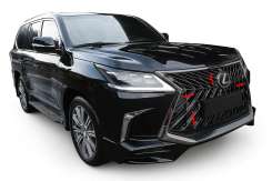 Окантовка решетки радиатора BlackEdition (для TRD 2016+) Lexus LX570/450d 2016+, GBT