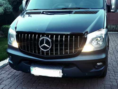Передня решітка GT Panamericana Хром Mercedes Sprinter W906 2013-2018, Cixtai