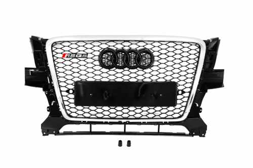 Передня решітка RSQ-Style Audi Q5 2008-2012, чорна з хромом, GT Tuning