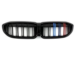 Решетка радиатора BMW 3 Series G20/G21 2019-on Черный Глянец Триколор