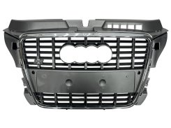 Решетка радиатора Audi A3 S3 2008–2012р Silver Chrome