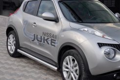 Боковые трубы Nissan Juke 2010-2019, Ø60 мм, нержавеющая сталь, CAN (2 шт)