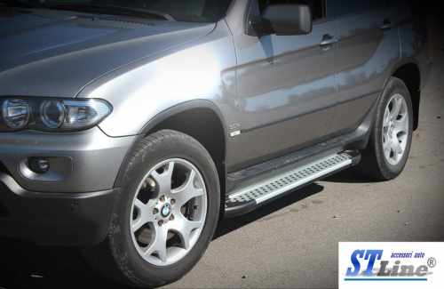 Бокові труби BMW X5 E53 1999-2006, нержавіюча сталь, CAN (2 шт)