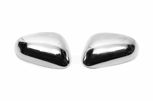 Накладки на дзеркала Seat Leon 2005-2012, нержавіюча сталь, Carmos (2 шт)