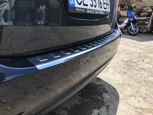 Накладка на задній бампер Mercedes B-class W246 2011-2018, нержавіюча сталь, Carmos