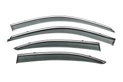Вітровики Hyundai Elantra (XD) 2000-2011, з хромованим молдингом, Niken Luxury (4 шт)