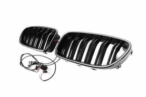 Ніздрі M-Look LED (чорний глянець) BMW 5 серія F10/F11 2010-2016, GBT