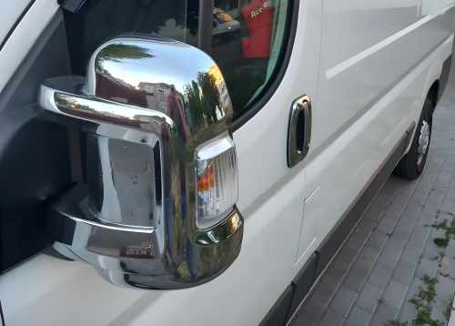 Накладки на дзеркала Fiat Ducato 2006-2025, хромований ABS-пластик, Carmos (2 шт)