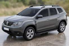 Бокові пороги Erkul Bosphorus Black Renault Duster 2018+, алюміній (2 шт)