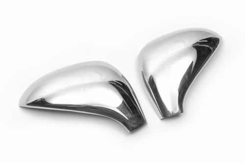 Накладки на дзеркала Peugeot 207 WA/WC 2006-2014, нержавіюча сталь, Carmos (2 шт)