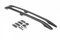 Рейлинги Volkswagen Touareg 7L 2002-2010, чёрные, турецкий дизайн, металлические ножки, DDU (2 шт)