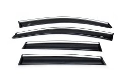 Вітровики Honda CR-V 2012-2016, з хромованим молдингом, HIC (4 шт)