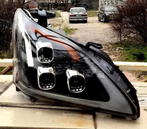 Передние фары Full LED черные RP для Lexus RX350 2003+