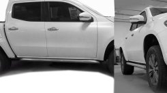 Боковые трубы Mercedes X class W470 2017-2020, нержавеющая сталь, CAN (2 шт)
