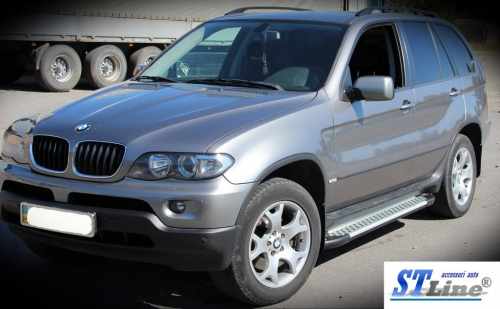 Бокові труби BMW X5 E53 1999-2006, нержавіюча сталь, CAN (2 шт)