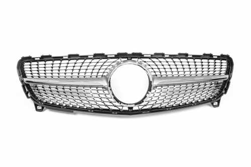 Передняя решетка Diamond Silver Mercedes A-class W176 2015-2018, Cixtai