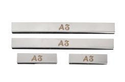 Накладки на пороги Audi A3 2012-2020, нержавіюча сталь, Carmos (4 шт)