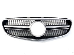 Решетка радиатора Silver Matte AMG + рамка на Mercedes-Benz E-Class W212 2013-2016 года