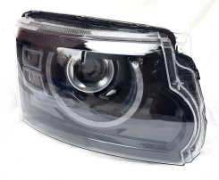 Передние фары Full LED черные стиль Defender ZH для Land Rover Discovery 3 L319 2004-2009