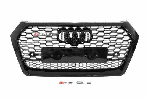 Передняя решетка RSQ-Style Audi Q5 2017-2020, черная, GT Tuning