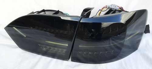 Задние светодиодные LED фонари (черные) для Volkswagen Jetta Mk6 2012-2015