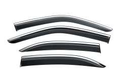 Вітровики Mercedes E-class W210 1995-2002, з хромованим молдингом, Niken Luxury (4 шт)