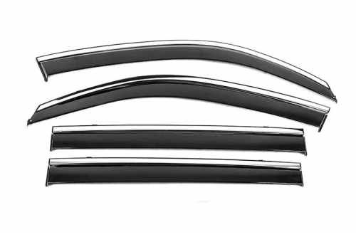 Вітровики Lexus LX570/450d 2008-2015 / Toyota Land Cruiser 200, з хромованим молдингом, Niken Luxury (4 шт)